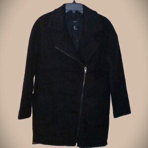 NWOT Forever 21 Polyester/Wool Blend Black Moto Jacket